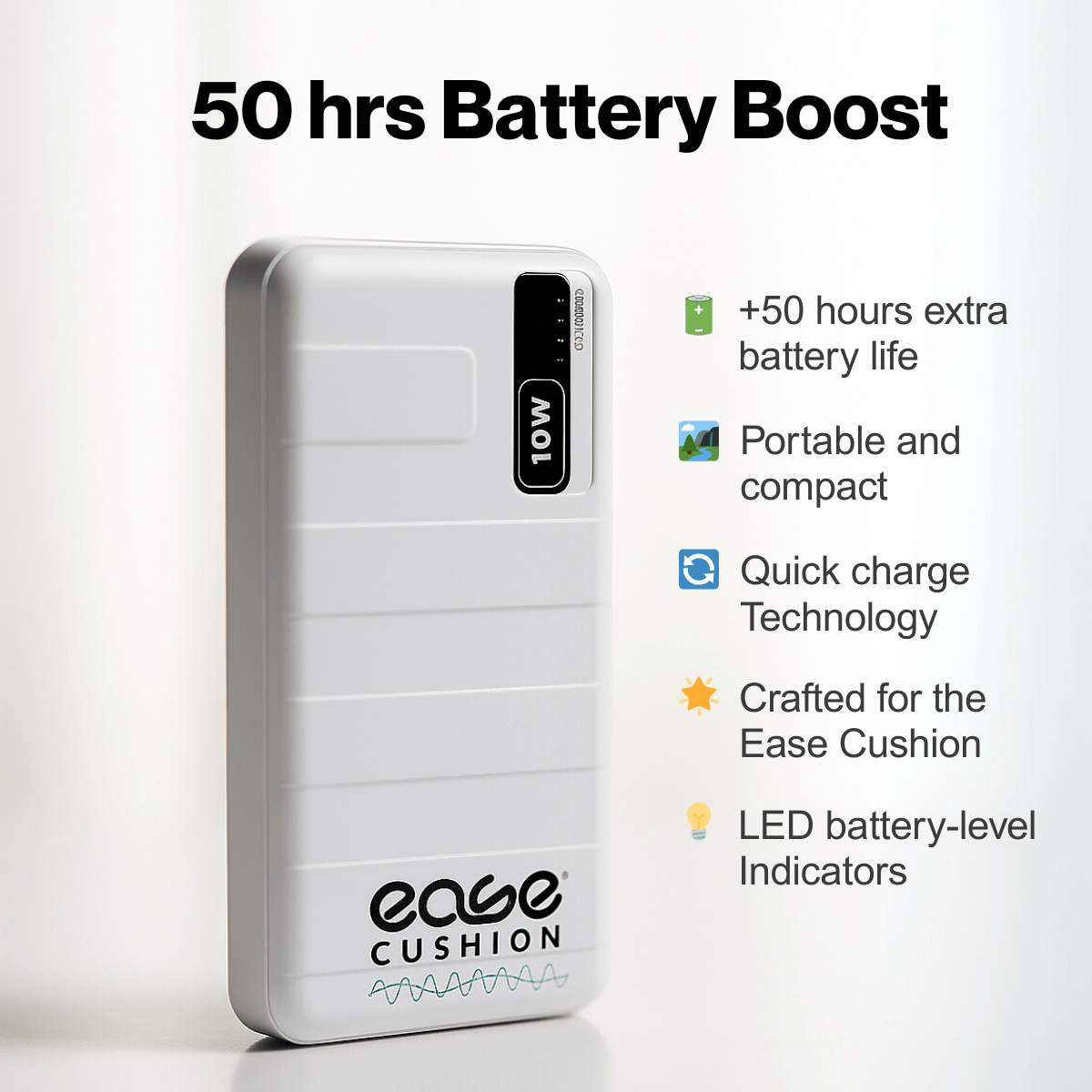 Power That Keeps Going: The Ease Cushion® 50-Hour Battery Boost Pack - easecushion