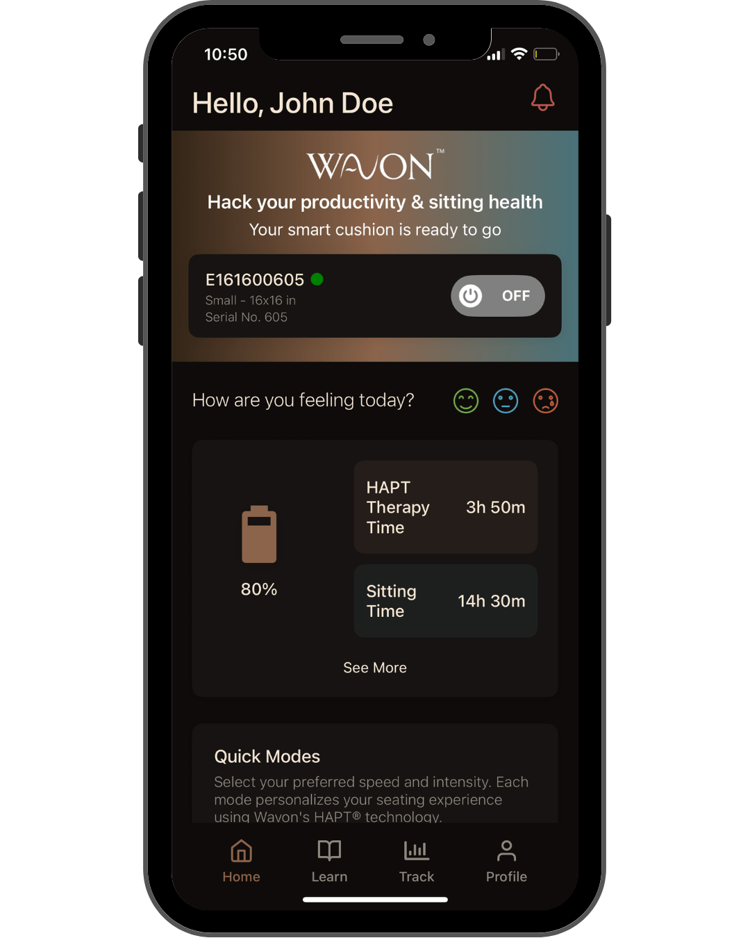 App for Wavon - easecushion